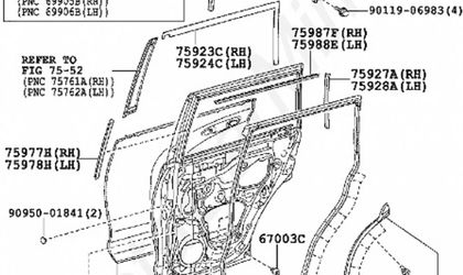 Дверь задняя правая Toyota Land Cruiser Prado, 150 рестайлинг 2 (2017—2023)